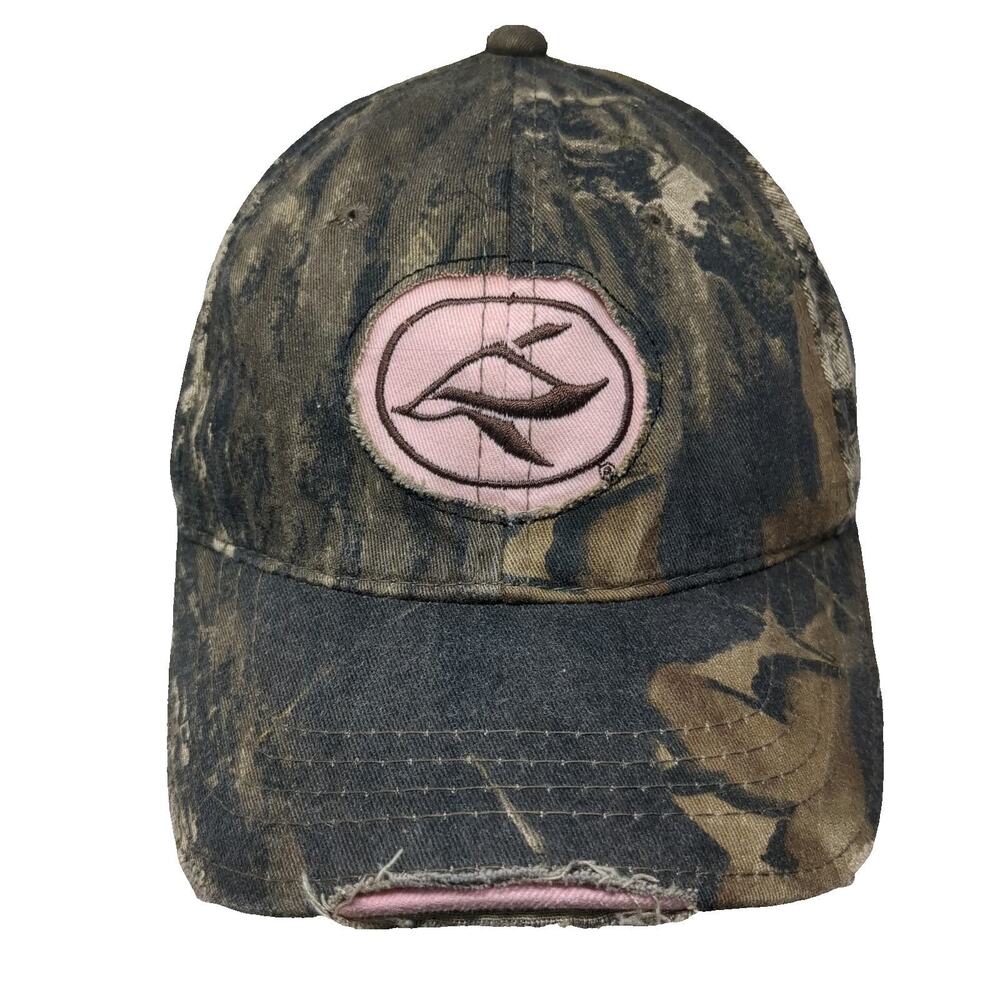 RedHead Baseball Cap One Size Green Camo Pink Distressed Outdoor Hunting Hat
